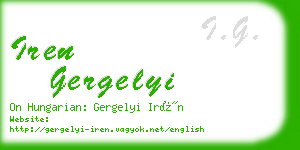 iren gergelyi business card